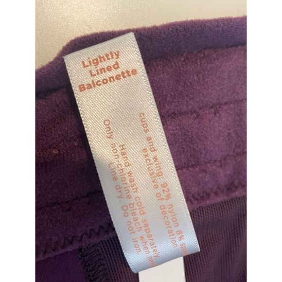 Cacique Lane Bryant Bra Lightly Lined Balconette Underwire Size 42DDD Maroon NWT - Picture 12 of 14